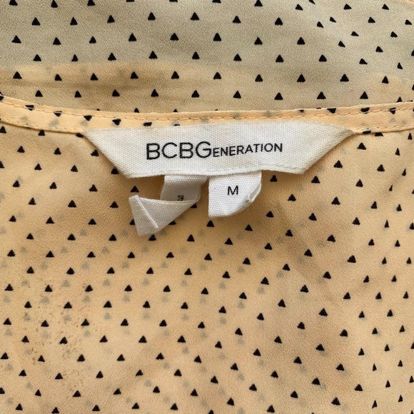 BCBGeneration Cream Triangle Ruffle Bodice Dress - Picture 3 of 3